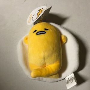 Gudetama Face Up Plush Key Chain